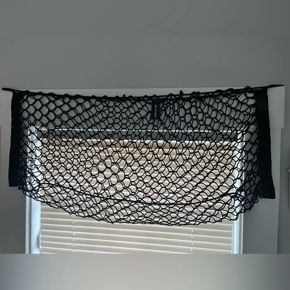 Hyundai Trunk Cargo Net Black Mesh Stretch Bungee Car Storage